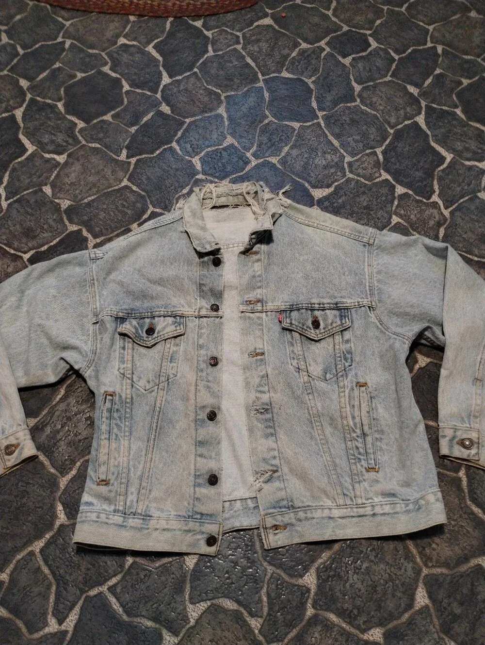 LEVIS Type 3 70507 - 0219 trucker denim jacket Made in USA 80s VINTAGE